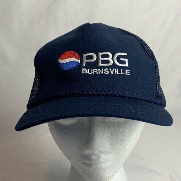 Yupoong Mens Blue PBG Burnsville Snapback Cap - Picture 1 of 4